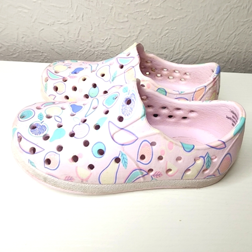 Cat & Jack‎ Kids Pink Patterned Slip On Shoes Size 8 Easter Church Play